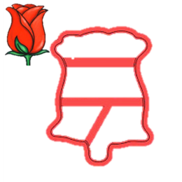 Вырубка "РОЗА", 9 см