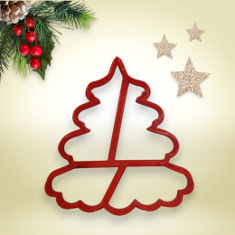 Вырубка пластиковая "Ель пушистая", 10 см