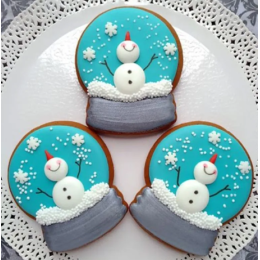 Вырубка пластиковая "Снежный шар", 10 см