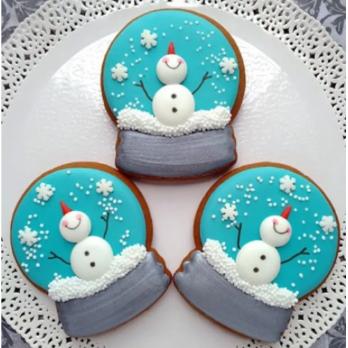 Вырубка пластиковая "Снежный шар", 10 см - идеальный инструмент для создания праздничной выпечки