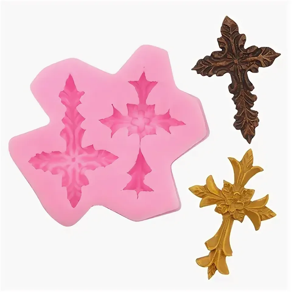 Молд Крестики для кондитеров - идеальный инструмент для создания объемных украшений из мастики, марципана и шоколада