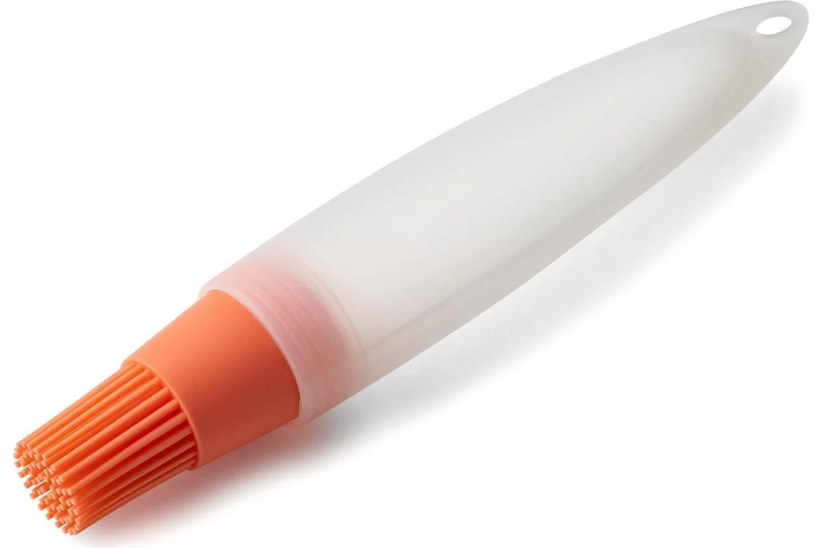 Кисть силиконовая для масла с ёмкостью, 19 см