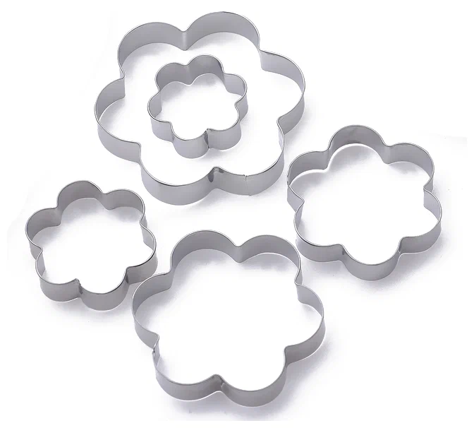 Набор металлических форм для фигурной резки "Ромашки", 5 штук