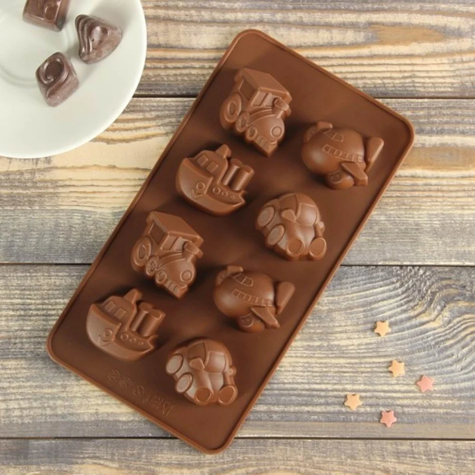 Форма силиконовая для шоколада «Транспорт»